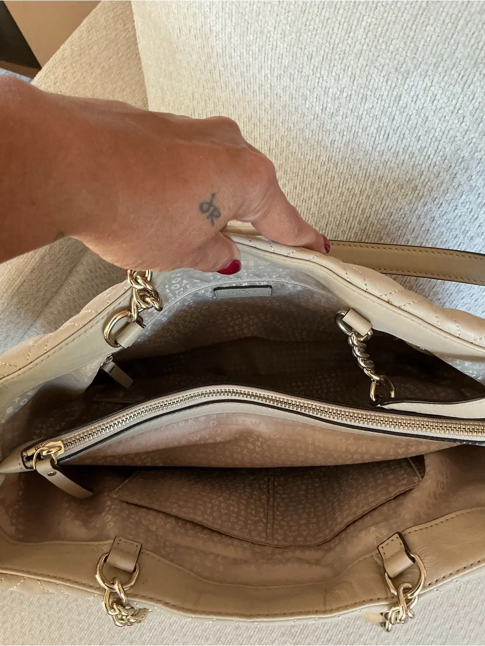 Kate Spade Astor Court Elena Quilted Leather Shoulder Tote